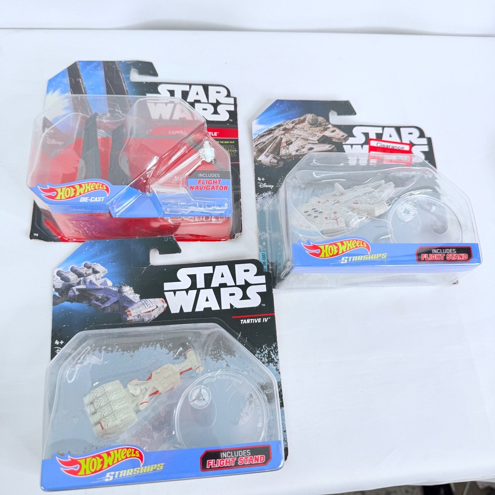 Hot Wheels Star Wars Starships Millennium Falcon Tantive IV Command Shuttle Lot
